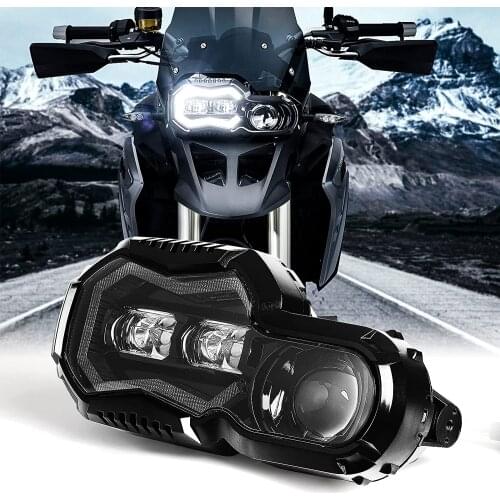 LED Headlight Front Lamp DRL High/Low Beam with Angel Eyes Compatible with Motorcycle B MW F800GS F800GS Adventure F700GS F650GS