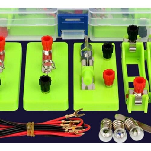 Physics Labs Circuit Learning Kit Basic Electricity Discovery Principles Kit for Science Study Parallel Experiment Set 85AC