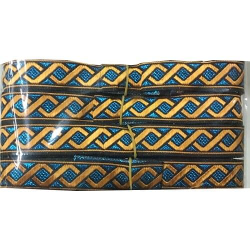 YACKALASI Minority Style Ribbon Lace 2018 New Jacquard National Folk Ethnic Embroidery Colored Braid Trims Band 6 Meters/Piece