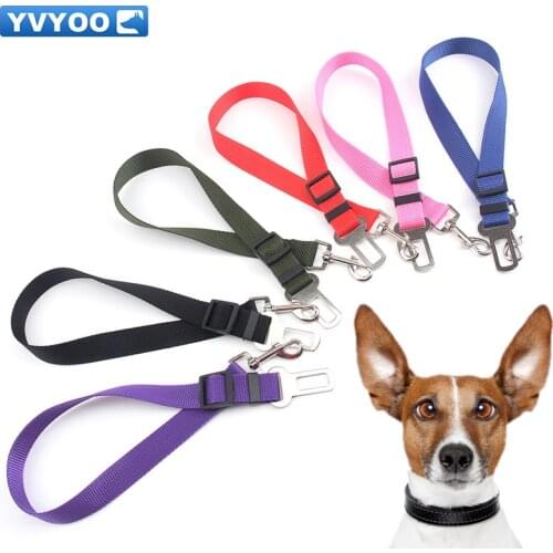 YVYOO Pet Cat Dog Collar Safety Products Car seat belts Can shrink Pet traction belt Nylon Retractable Leashes Dog supplies A11