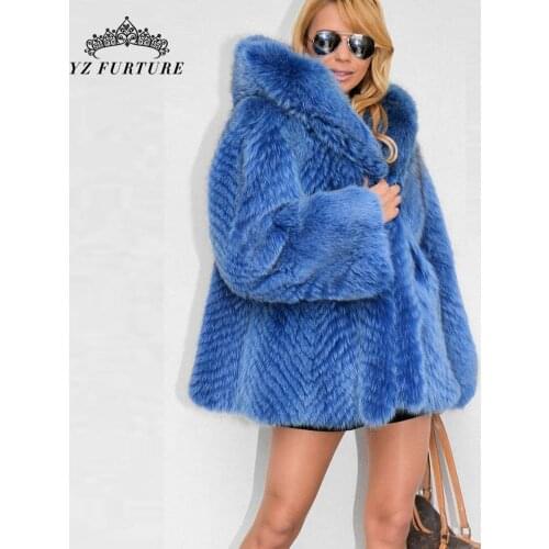 Hood Women Fur Coat Fox Real Natural Winter Genuine Natural Women Fox Fur Coat With Fur Vest Girl Coat Womens Vests Fox Coats