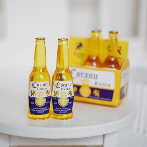 1 Set 1/6 Scale Mini Beer Drinks Dollhouse Miniature Play Food for Barbies, Blyth Doll Toy