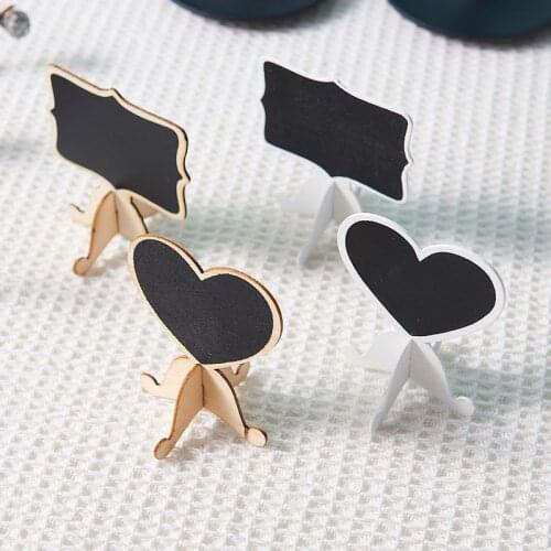 1pcs Wedding Name Seat Card Wooden DIY Number Message small blackboard Wedding Birthday Decor Place Cards Party Write decoration
