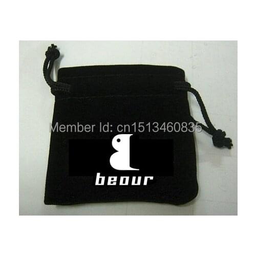 100pcs/lot CBRL velvet drawstring jewelry bags black velvet bags travel jewelry pouches for jewelry packaging