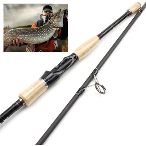 2.4m 2.7m lure Fishing Rod 4 Sections M Power Lure Weight 10-25g Carbon Fiber BaitCasting Fishing Rod Travel Rod wooden handle