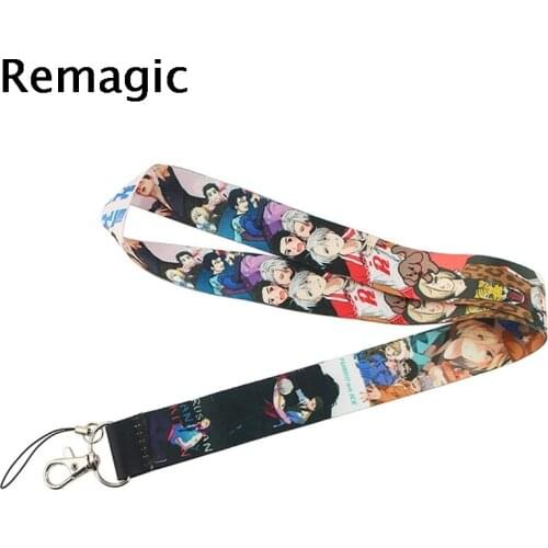 20pcs YURI on ICE Lanyard for Keys Phone Cool Neck Strap Lanyard for Camera Whistle ID Badge Cute webbings ribbons Gifts