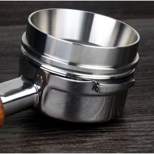 51/53/58mm Stainless Steel Intelligent Dosing Ring Brewing Bowl Coffee Powder For Espresso Barista Funnel Portafilter