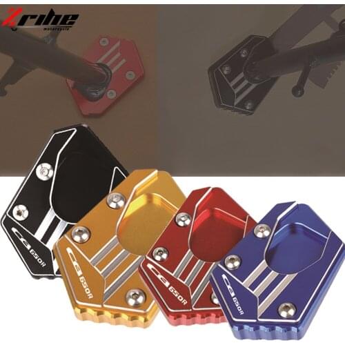 Motorcycle Accessories Foot Side Stand Extension Pad Support Plate Enlarge For HONDA CB 650R CB650R Neo Sports Cafe 2020 2021