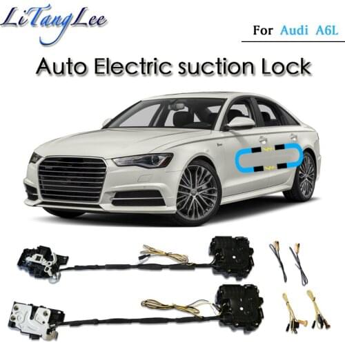 For Audi A6L 2014~2018 Car Soft Close Door Latch Pass Lock Actuator Auto Electric Absorption Suction Silence Closer