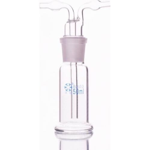 Drechsel gas washing bottle ,Capacity 50ml,Lab Glass Gas Washing Bottle,Shisha hookah
