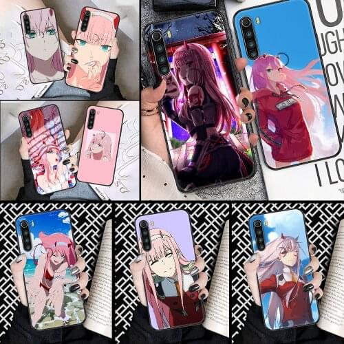 Anime Darling in the FranXX Phone case For Xiaomi Redmi Note 7 7A 8 8T 9 9A 9S 10 K30 Pro Ultra black luxury coque painting