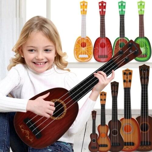 Childrens Trumpet Instrument Simulation Early Enlightenment Music Toy Guitar Small Guitar Four String Can Play