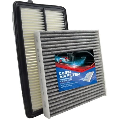 Bi-Trust Engine&Carbon Cabin Air Filter for 2013-2017 Honda Accord V6 3.5L CF10134 80292-SDA-A01