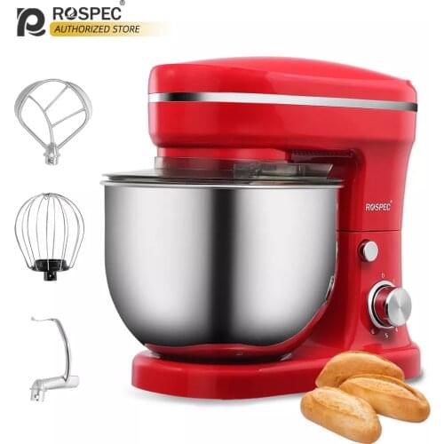 ROSPEC Multi-Functional Kitchen Electric Food Stand Mixer Food Mixers Cream Egg Bread Whisk Whip Dough Kneading Kitchen Mixer
