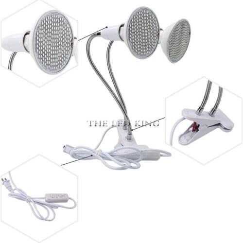 12- 200W Grow Light 220V Smd2835 Lamp For Plants Vegs Phyto Lamp 60- 800 Leds Red Blue Led With Clip For Plants Growth Fitolampy