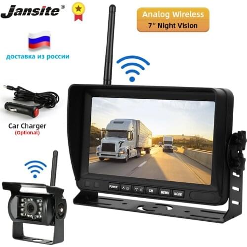 Jansite 7 inch Wireless Rear view Camera Reverse Camera Car Camera Backup Camera Night Vision U-shaped Bracket 12V-24V