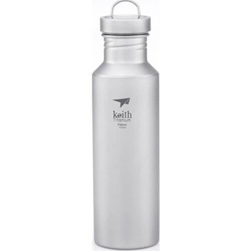 Keith 700ml Titanium Water Bottle Portable Leak-proof Outdoor Sport Travel Camping Bottle with Bag Ti3032