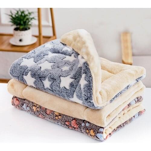 Dog Mat Dog Bed Thickened Pet Cat Soft Fleece Pad Blanket Bed Mat Cushion Home Portable Washable Rug Keep Warm Dropshipping