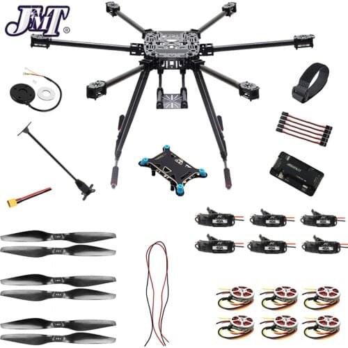 JMT DIY 850mm ZD850 Drone Kit Carbon Fiber Frame wi/ APM2.8 Flight Control M8N GPS 350KV Motor 2-6S 40A ESC Hexacopter UFO Drone