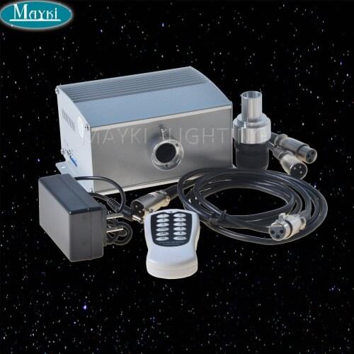 Maykit One Port Connector Cree Chip 12w Rgbw Led + Shimming White Wheel Fibre Optic Lighting Source For Starry Ceilling