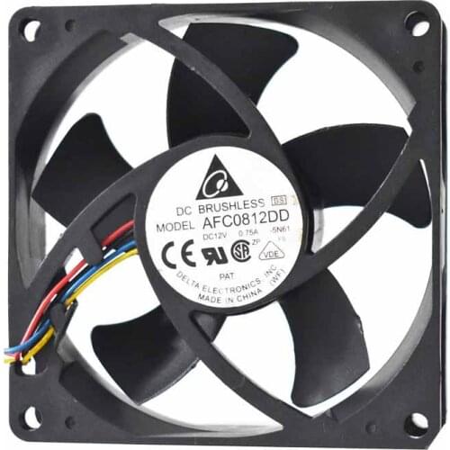 8020 12V 0.75A 8CM Double Ball PWM Automatic Speed Control CPU Fan AFC0812DD