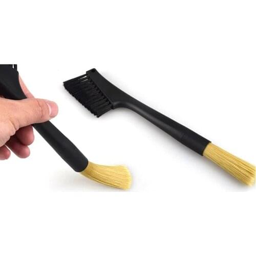 Coffee Grinder Machine Cleaning Brush Removable Dual Head Sweeper Cleaner Dusting Brush Espresso Coffee Maker Grounds Cleaning