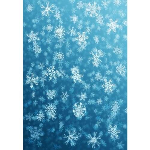 Solid Color Photography Backdrops Snowflakes Blue Christmas Backgrounds for Photo Studio Children Kid Baby Shower Wedding Photos