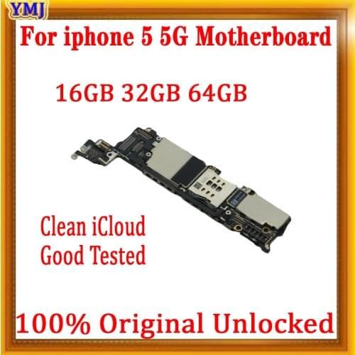 Full Unlocked for iphone 5 Motherboard,100% Original Disassemble for iphone 5 5g Logic board with IOS System