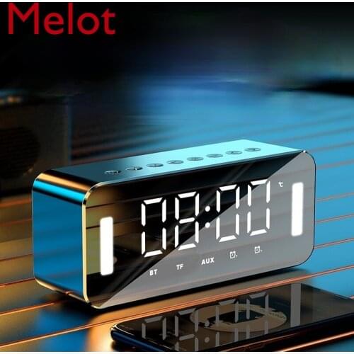 Simple Wireless Bluetooth Speaker Mini Subwoofer Mobile Phone Plug-in Card Alarm Clock Small Speaker Voice Collection Player