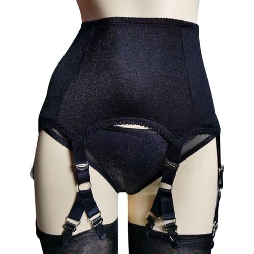 Retro Style Panty Girdle with 6 Suspenders High Waisted Suspender Girdle Belt
