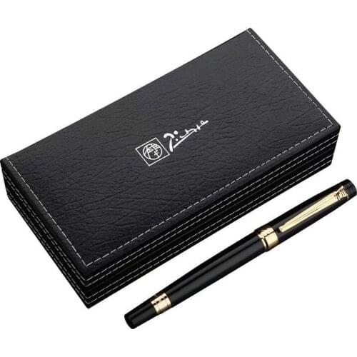 Monte Pimio 917 Luxury Black With Golden Clip Rollerball Pen With Original Gift Case 0.5mm Black Ink Refill Ballpoint Pens
