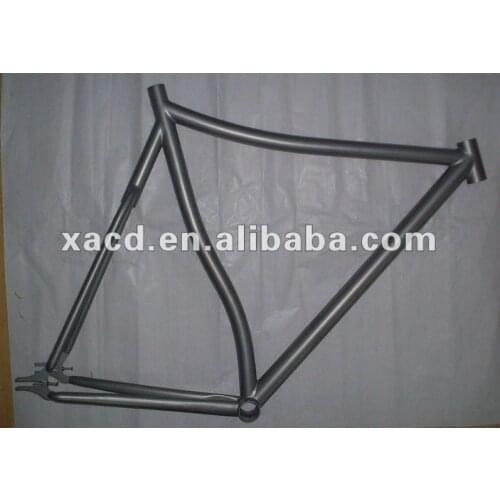 Titanium Curved track bicycle frames Customized Ti bending top/chain tubes fixed gear bike frames XACD single speed frame