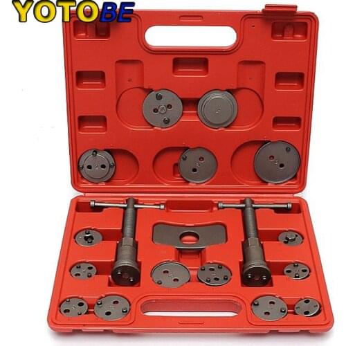 18pcs Universal Auto Car Precision Disc Brake Caliper Wind Back Tool Kit Brake Pad Brake Pump Brake Piston Car Repair Tool Kit