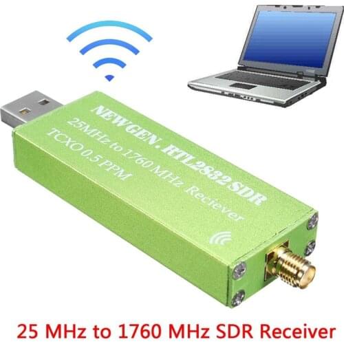 USB RTL SDR 0.5 PPM TCXO RTL2832U R820T2 25MHZ To 1760MHZ TV Tuner Receiver AM FM NFM DSB LSB SW Radio SDR TV Receiver Stick