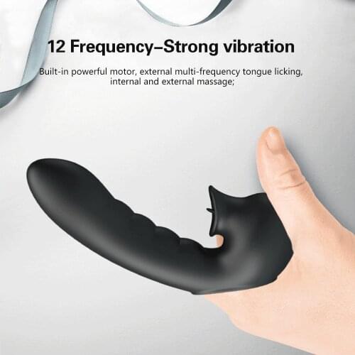 Sex Finger Vibrators Clitoris Stimulation Sex Toys For Woman Tongue Vibrating Finger Sleeve G Spot Massager Adult Sex Product