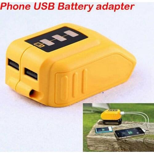 USB Converter Charger for DEWALT 14.4V 18V 20V Li-ion Battery Converter USB Device battery Charging Adapter