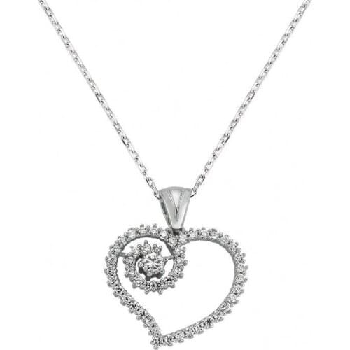 Sterling silver Heart Women Necklace