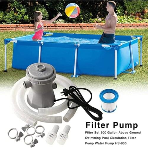 1pc Electric Water Filter Pump For Pools System Kit Flow Rate 300 Gallons