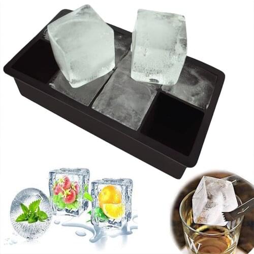 High Quality Ice Maker Popular DIY Square 8 Grids 1PC Ice Cube Large Ice Tray Silicone Kitchen Tools Ice Mold