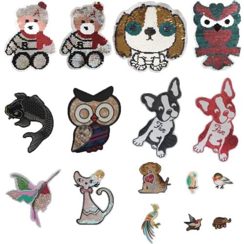 Erha little yellow dog patch badge can be sewn coat embroidery sequins DIY clothing craft supplies accessories 1PCS for sale