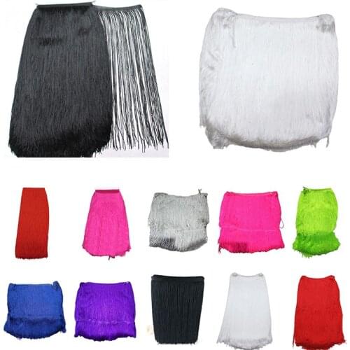 1 Yard Long 50/100cm Fringe Ribbon Tassel Lace Trim Fringe Trimming Lace For DIY Latin Samba Dress Stage Clothes Accessories