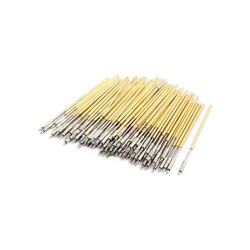 100pcs PL75-M3 1.01mm Dia 38.3mm Length Metal Spring Pressure Test Probe Needle