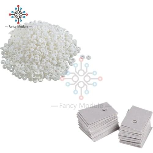 100PCS TO-220 Transistor Plastic Washer Insulation Washer + TO-220 Pads Silicone