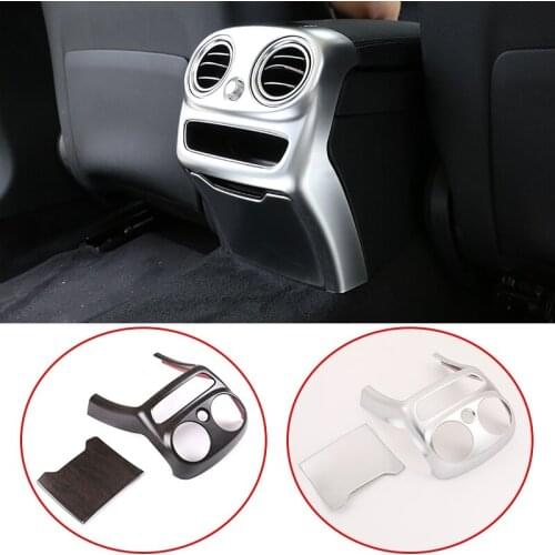 2Pcs For Mercedes Benz C Class W205 C-Class 2019-2020 ABS Car Rear Row Air Conditioning Vent Frame Trim Accessories