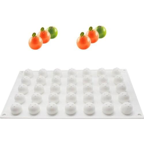 35 Cavity Round Ball Shaped Silicone Cake Mold for Chocolate Mousse Cheese Bread Dessert Jelly Pudding Bakeware Decorating Tools