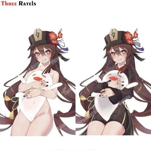Three Ratels A823 Hu Tao Genshin Impact 3d Car Stickers And Decals For Girl Vinyl Mater Personalized Anti Scratch Film