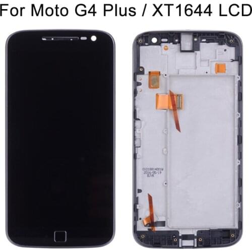 5.5" Original LCD For Motorola Moto G4 Plus Display Touch Screen with Frame for MOTO XT1644 LCD Display
