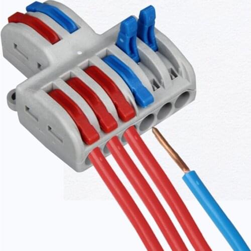 5PCS SPL-42/62 2 In 4/6 Out Mini Quick Wire Connector Universal Wiring Cable Connector Push-in Conductor LED Lamp
