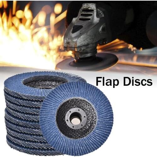 10 PCS Flap Disc 4.5" x 7/8-Inch Abrasives Sanding Grinding Wheels for Angle Grinder 40/60/80/120 Grit