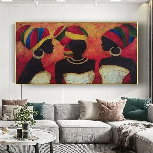 Figure Abstract Oil Painting Hand Painted Painting Oil Painting On Canvas Home Decoration Living Room African black man wall art